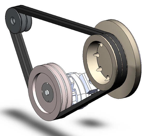 Belt and pulley system.